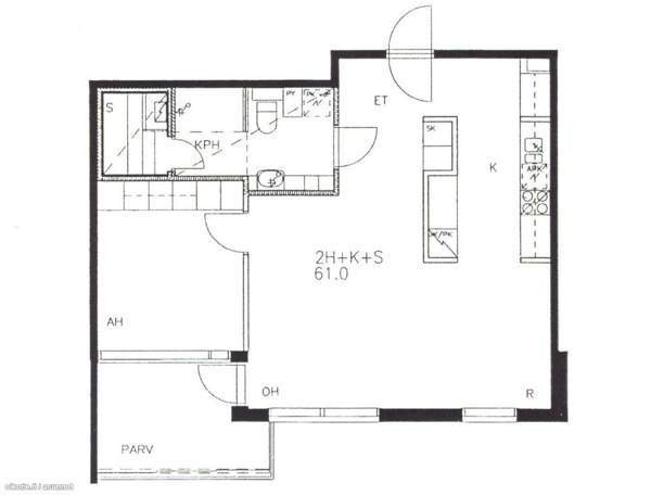2h + k + s + lasitettu parveke  Helsinki - valokuva 6