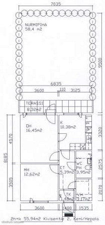 11 kpl 55m2 kaksioita ja sauna/talopesula ulkorake  Кемин - изображение 1