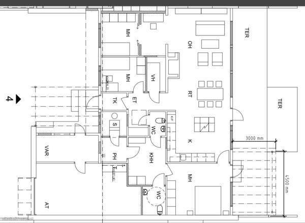 4h + avok + s + khh + 2 kpl wc + vh + takka  Ugleural'skiy - valokuva 4
