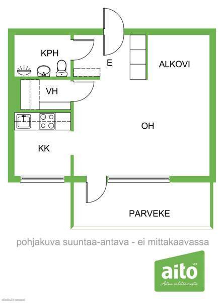 1h + kk + p  Hyvinkää - valokuva 4