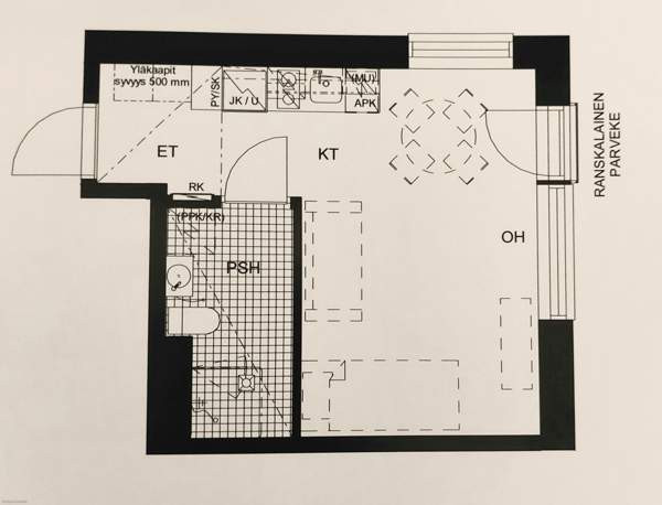 1h + avok + ranskalainen parveke  Vantaa - valokuva 5