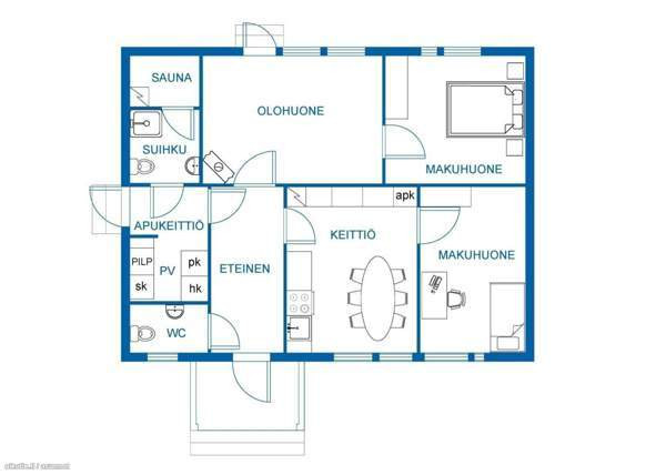 3h + keittiö + sauna + oma iso piha / tontti  Orimattila - изображение 3