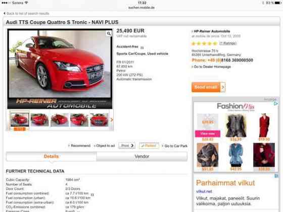 Audi TTS Силинъярви