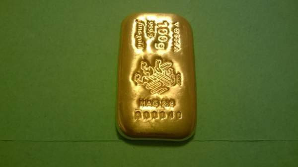 Voima 100 g 9999 kulta harkko. Sveitsistä Helsinki - valokuva 3