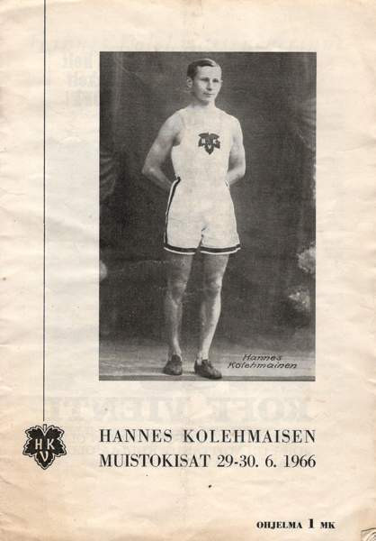 Hannes Kolehmaisen muistokisat 1966 Käsi ohjelma Tuusula - valokuva 1