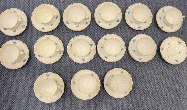 Arabia Sininen ruusu -kupit ja tassit 14 kpl Nousiainen – foto 3