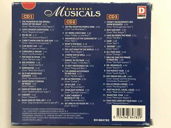 Musiikki CD kokoelma  Essential Musicals (1997) Kuopio – foto 2