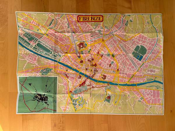Florence - Firenze vintage kartta ja opas ( 1978 ) Helsinki - valokuva 3