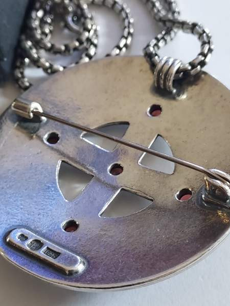 Hopeinen Kalevala kuukiven kaulakoru ja Pyhä Birgitta Kokemäki - изображение 6