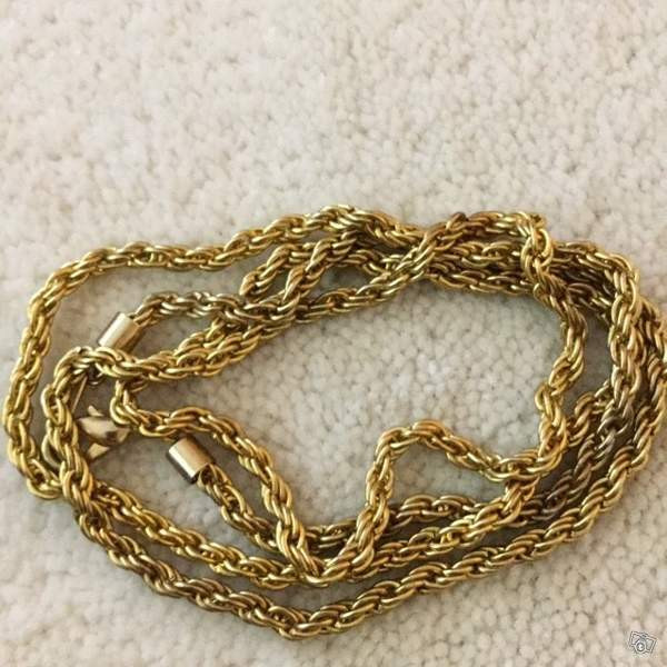 Kullanvärinen kierteinen ketju, pituus 80 cm Keuruu - изображение 1