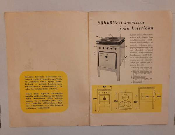 Oy Strömberg Ab:n sähköliesiesite 1950-luvulta Helsinki – foto 3