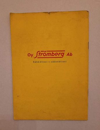 Oy Strömberg Ab:n sähköliesiesite 1950-luvulta Helsinki – foto 2