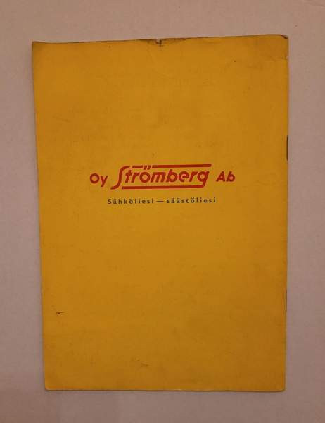 Oy Strömberg Ab:n sähköliesiesite 1950-luvulta Helsinki - photo 2
