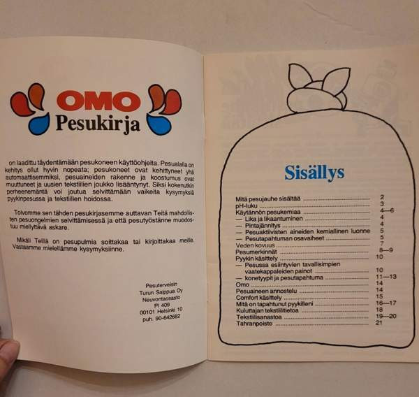 OMO -pesukirja (1970-luku) Helsinki – foto 3