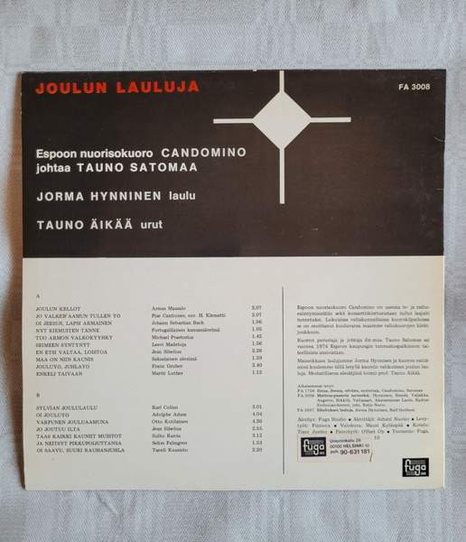 Vinyyli LP Espoon nuorisokuoro Candomino Helsinki - valokuva 2