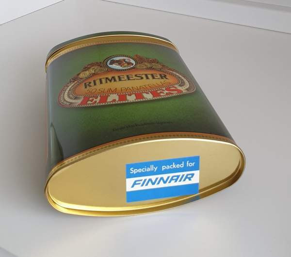 Finnair keräily Ritmeester peltirasia / sikarilaatikko Helsinki - photo 6