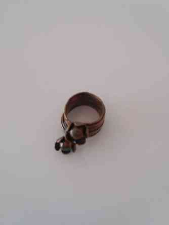 Vintage Bronze Flower Modenist sormus Alajärvi
