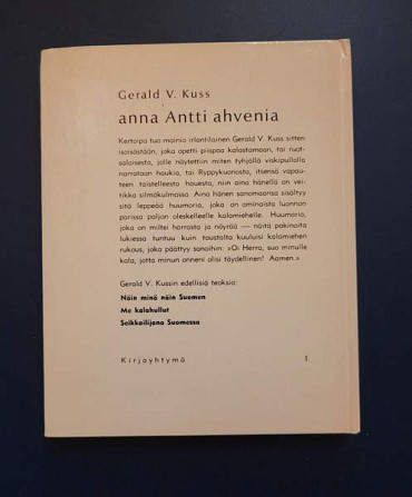Gerald V. Kuss: Anna Antti ahvenia (1967) Helsinki - photo 2