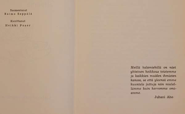 Gerald V. Kuss: Anna Antti ahvenia (1967) Helsinki – foto 4