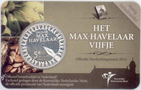 Netherland 5 Euro CC 2010 Max Havelaar in Coincard Ylivieska - photo 1