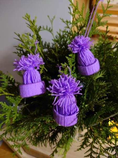 Joulukoriste / kuusen koriste pipo vaaleanvioletti Raasepori - valokuva 1