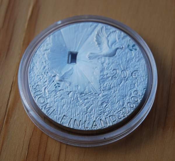 Suomi 2009 20 € Rauha ja turvallisuus HOPEA Helsinki - valokuva 1