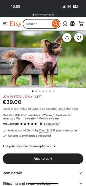 Mohair villapaita koiralle Kuopio – foto 8