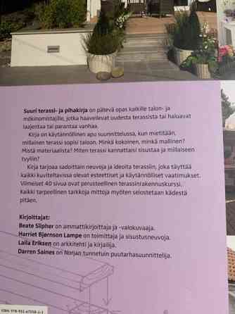 Suuri terassi- ja piha kirja Helsinki