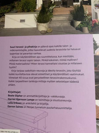 Suuri terassi- ja piha kirja Helsinki - photo 3