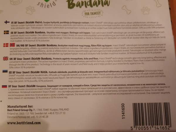 Insect Shield Huivi ötököitä vastaan 55x55cm Espoo – foto 4