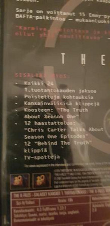 X-Files sarja 1. Tuotantokausi DVD Vantaa - valokuva 3