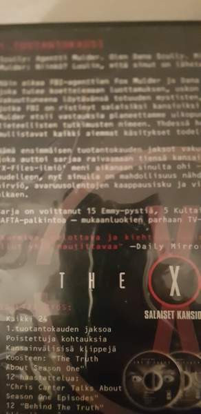 X-Files sarja 1. Tuotantokausi DVD Vantaa - valokuva 2