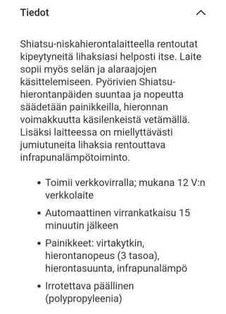 Niska hierontalaite Mäntsälä