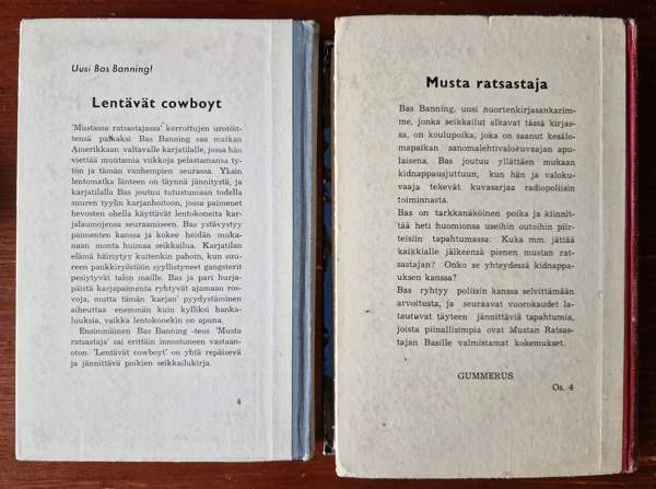 2 kpl Bas Banning seikkailukirjoja Коувола - изображение 2