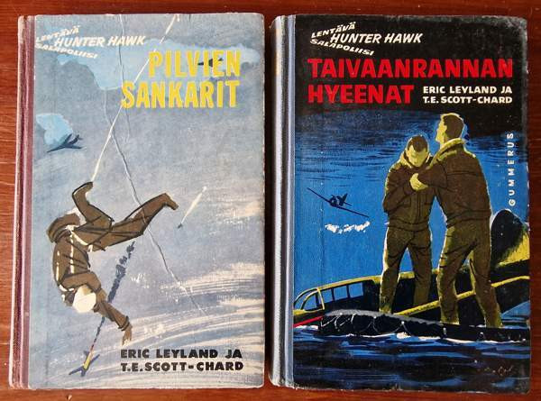2 kpl Lentävä salapoliisi Hunter Hawk kirjoja Коувола - изображение 1