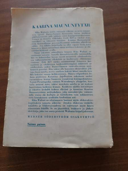 Mika Waltari Kaarina Maununtytär Helsinki - photo 2