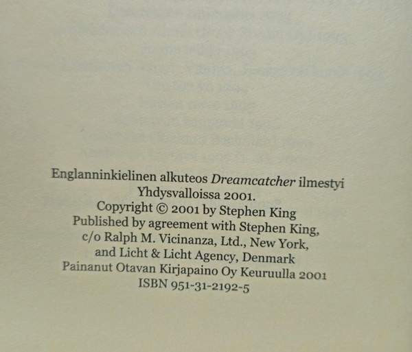 Stephen King: Unensieppaaja Vantaa – foto 3