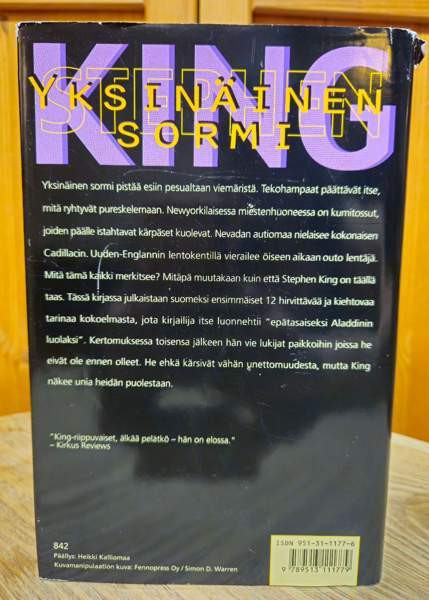 Stephen King: Yksinäinen sormi Vantaa - photo 2