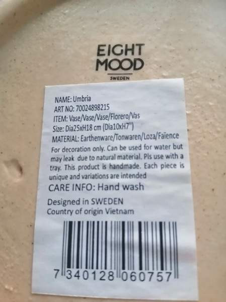 Iso Eightmood Umbria maljakko Kaarina - valokuva 3