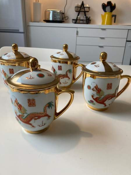 kiinalaiset kannelliset teekupit, 4 kpl Jyvaeskylae – foto 1