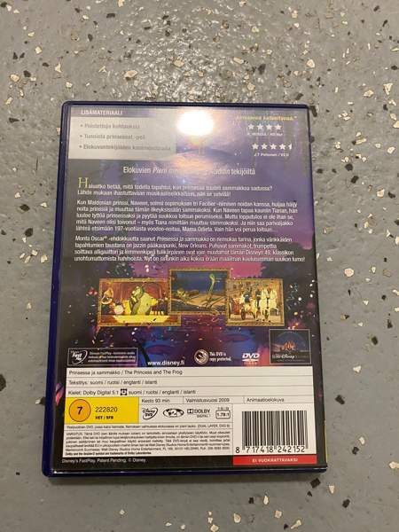 Prinsessa ja sammakko dvd Helsinki - photo 2