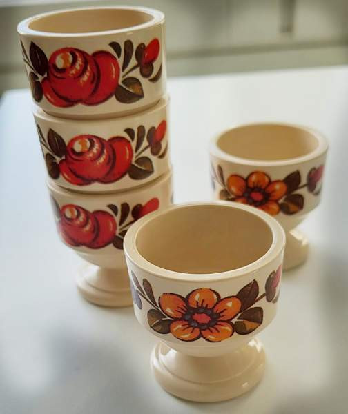 Vintage munakupit 5 kpl Vaasa - valokuva 1