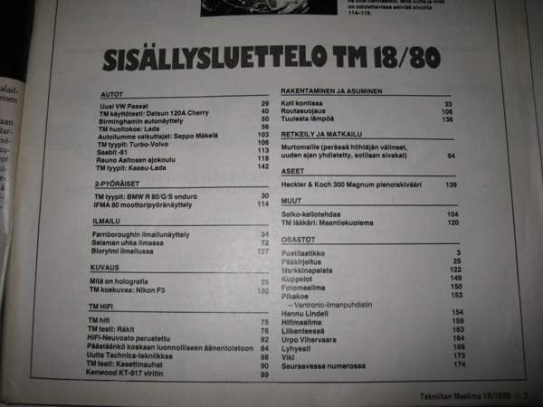 TEKNIIKAN MAAILMA - LEHDET 2 kpl vuodelta 1980 Vantaa - valokuva 2