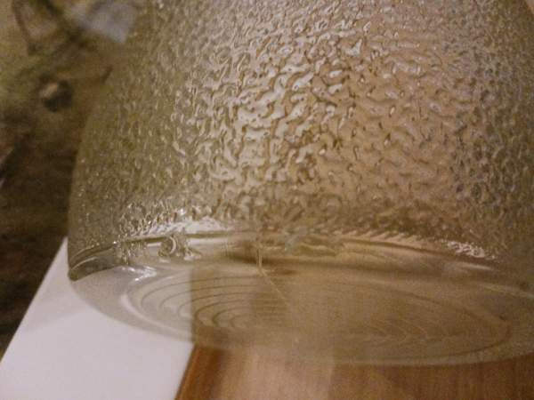 VINTAGE Karkkiskoli, 1,3kg painava h.14cm k. 8cm taidelasi, pientä vikaa Turku - valokuva 2