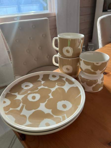 Marimekko unikko beige astiasto Vihti - photo 4