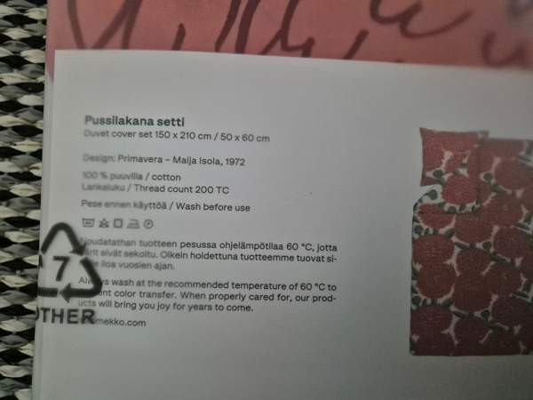 Uusi Marimekko Primavera pussilakanasetti Alajärvi - valokuva 4