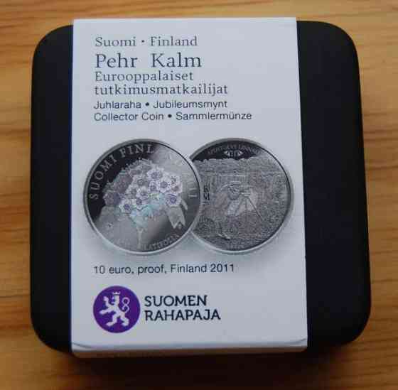 Suomi 2011 10 € Pehr Kalm HOPEA PROOF Helsinki