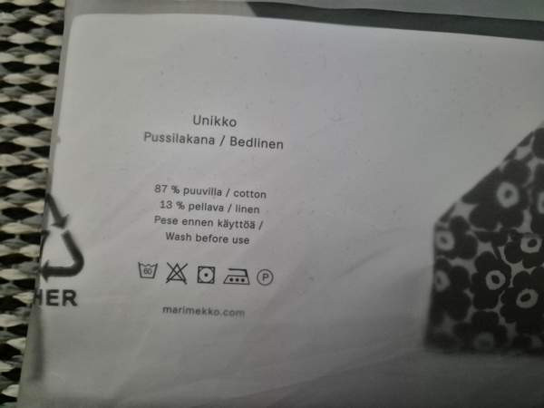 Uusi Marimekko Unikko pussilakana 150x210cm Alajärvi - valokuva 3