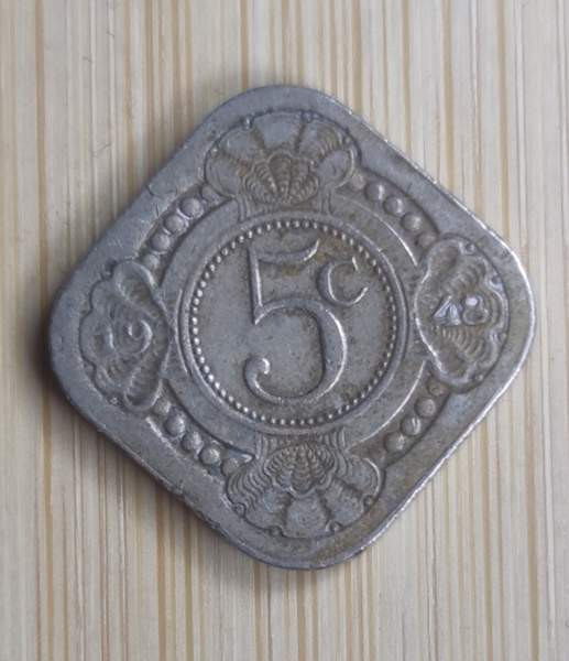 Curacao 5 cents v.1948 Vantaa - valokuva 1