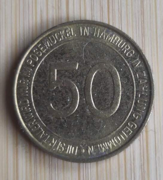 0.5 Taler Posemuckel Hamburg v.1979 Trade Token Vantaa - valokuva 2